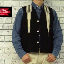 CENTINELA チマヨ ウール ラグ ベスト/BLACK/WHITE/GRAY画像