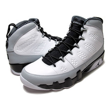 NIKE AIR JORDAN 9 RETRO "Barons" wht/blk-wolf gry 302370-106画像