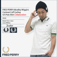 FRED PERRY &times; Bradley Wiggins Contrast Cuff Cycling S/S Polo Shirt M4284画像