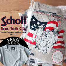 Schott CREW NECK POCKET TEE (U.S.A. COTTON) 3133035画像
