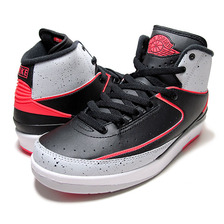 NIKE AIR JORDAN 2 RETRO BG blk/infrared 23-pr pltnm-wht 395718-023画像
