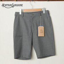 Kaptain Sunshine WASH'N TRAVEL Bermuda Shorts Gray Wool画像