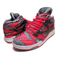 Reebok &times; STASH PUMP OMNI LITE red/grey-steel V61562画像