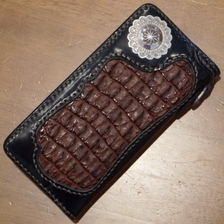 THE FLAT HEAD CD-1FCB クロコダイルウォレット1FCB画像