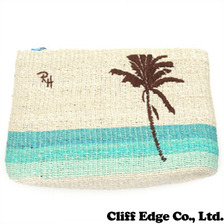 Ron Herman STRAW PALM TREE CLUTCH BAG  BEIGE画像