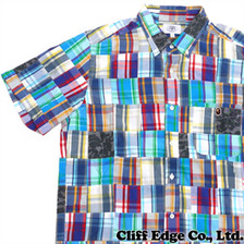 A BATHING APE BAPE CHECK PATCHWORK BD S/S SH MULTI 1A30-131-006画像