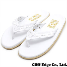 BARNEYS NEWYORK x ISLAND SLIPPER スタッズ トングサンダル WHITE/WHITE画像