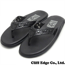 BARNEYS NEWYORK x ISLAND SLIPPER スタッズ トングサンダル BLACK/BLACK画像
