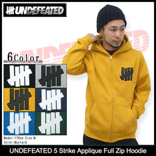 UNDEFEATED 5 Strike Applique Full Zip Hoodie 5970402画像