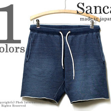 SANCA インディゴカットオフスウェットショーツ S14SPT33画像