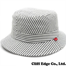 Supreme &times; Brooks Brothers Seersucker Bucket Hat BLACK/WHITE画像