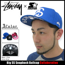 STUSSY &times; STARTER Big SS Snapback Ballcap 131293画像