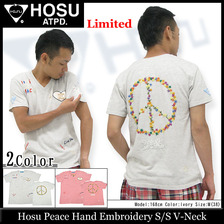 HOSU Peace Hand Embroidery S/S V-Neck Limited 100-5352画像