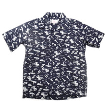 Battenwear FIVE POCKET ISLAND SHIRTS/navy custom print画像