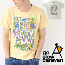 go slow caravan BROS 杢鹿の子 S/S Tee ロゴ Tシャツ 381961画像