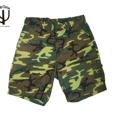 CORONA #CP79 FATIGUE SHORTS leaf camo poplin画像