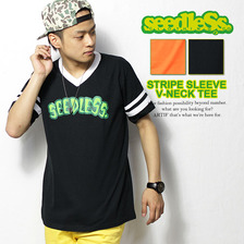 seedleSs. STRIPE SLEEVE V-NECK TEE SD14SM-SS10画像