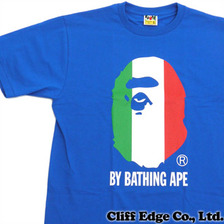 A BATHING APE 2014 APE SOCCER ITALIA TEE  BLUE 1A20-110-216画像