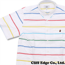 A BATHING APE MULTI HOOP S/S BD SHIRTS WHITE 1A30-131-022画像