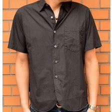 SUGAR CANE F.ROMANCE 100/2 INDIGO CLOTH LOW SLOPE S/S WORK SHIRT SC36672画像
