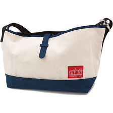 Manhattan Portage Duck Fabric Flatbush Messenger Bag NATURAL/NAVY MP1632VDUCK画像