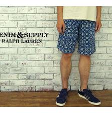 DENIM & SUPPLY Ralph Lauren WOODBLOCK PRINT SLIM ショーツ画像