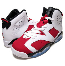 NIKE AIR JORDAN 6 RETRO GS "CARMINE" wht/carmine-blk 384665-160画像