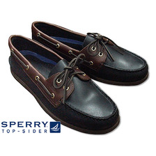 SPERRY TOPSIDER 2EYE DECK SHOES CLASSIC BLACK/AMARETTO 0191486画像