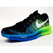 NIKE FLYKNIT MAX "LIMITED EDITION for RUNNING FLYKNIT" BLK/BLU/L.GRN 620469-002画像