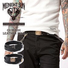 CRIMIE GI WASH LEATHER BELT C1D5-AC05画像