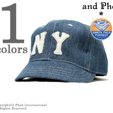 Ebbets Field Flannels &times; and Pheb アメリカ製 ニューヨーク 別注ライトデニムキャップ NYB36C-L-DENIM画像