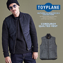 TOYPLANE CORDUROY QUILTED VEST TP14-FJK07画像