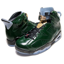 NIKE AIR JORDAN 6 RETRO CHAMPIONSHIP PACK "CHAMPAGNE" p.grn/m.gold-chllng rd 384664-350画像