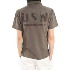 AVIREX S/S THREE MATERIAL MIX FATIGUE POLO 6143468画像