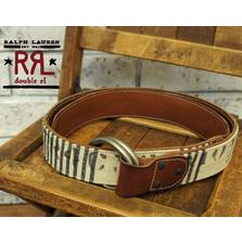 RRL キャンバス&times;レザー リング ベルト画像