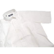 IKE BEHAR "JOHN" S/S MODIFIED FIT B.D. LINEN SHIRTS/white画像