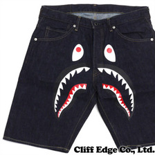 A BATHING APE 1999 TYPE-02 SHARK DENIM SHORTS INDIGO 1A20-151-008画像