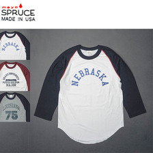 mayo SPRUCE プリント 7分袖 ベースボールTシャツ画像