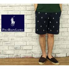 POLO RALPH LAUREN マルチ ポニー刺繍 チノ ショーツ NAVY画像