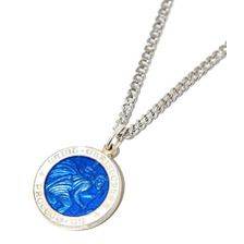 st.christopher ネックレス(S) ホワイト/ブルー SC1147画像