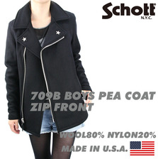 Schott 709B BOYSPEA COAT FRONT ZIP 7282画像