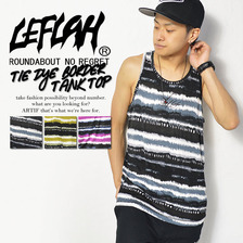 LEFLAH TIE DYE BORDER TANK TOP画像