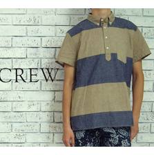 J.CREW プルオーバー 切り替え ボーダー S/S BD シャツ画像