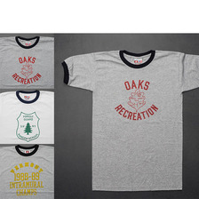 BAYSIDE 半袖 プリント リンガー トリム Tシャツ メンズ画像