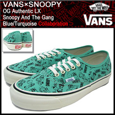 VANS &times; SNOOPY OG Authentic LX Snoopy And The Gang Blue/Turquoise VN-0UDDDMW画像