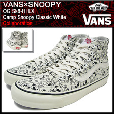 VANS × SNOOPY OG Sk8-Hi LX Camp Snoopy Classic White VN-0OZEDD6画像