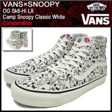 VANS &times; SNOOPY OG Sk8-Hi LX Camp Snoopy Classic White VN-0OZEDD6画像