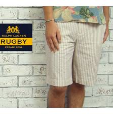 RUGBY Ralph Lauren ストライプ エンボス ショーツ画像