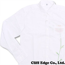 GOODENOUGH &times; the POOL aoyama &times; Fragment Design FLOWER BD 長袖シャツ WHITExORANGE画像