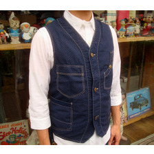 FREEWHEELERS UNION SPECIAL OVERALLS &ldquo;TRACKWALKER VEST&rdquo; Original Polka Dot Wabash 1421025画像